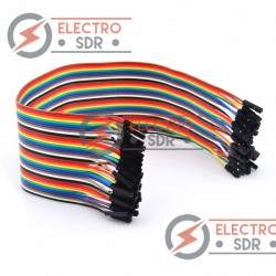 40 Cables Dupont Hembra-Hembra Jumpers para Arduino, PIC, protoboard