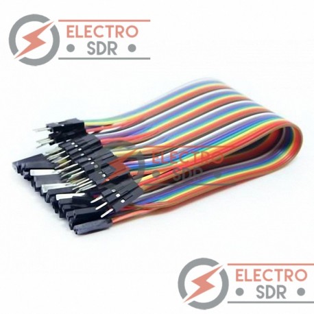 40 Cables Dupont Macho-Hembra Jumpers para Arduino, PIC, protoboard