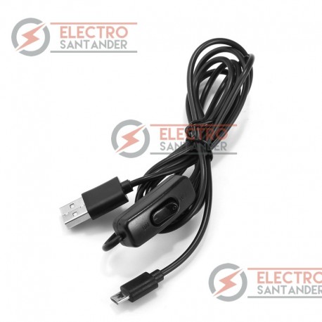 Cable microUSB-USB con interruptor ON/OFF